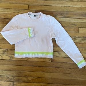 Opening Ceremony Cropped Logo Sweatshirt